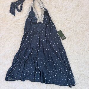 Wild Fable Navy Halter Top Mini Dress Size Medium NWT
